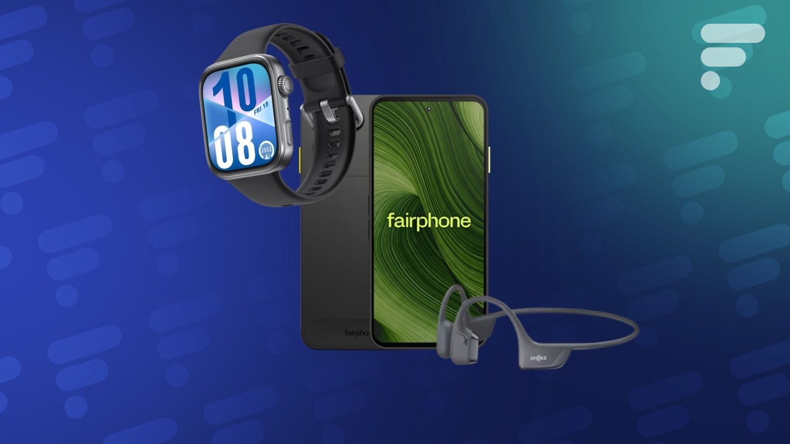 Shokz OpenRun Pro 2 Huawei Watch Fit 4 et Fairphone