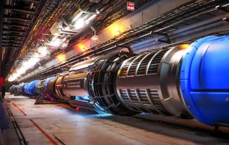 Vue d\'artiste du tunnel du futur collisionneur proton-proton (FCC-hh), qui devrait entrer en service dans les années 2070.
