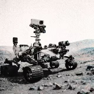 Le rover Curiosity a mis la main sur un des échantillons martiens les plus fascinants pour la recherche de vie extraterrestre. © Photoillustration : XD avec ChatGPT