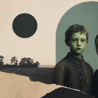 Deux enfants à la peau verte surgissent de nulle part… et leur histoire reste inexpliquée. Image générée à l'aide d'un outil IA. © Xavier Demeersman, ChatGPT