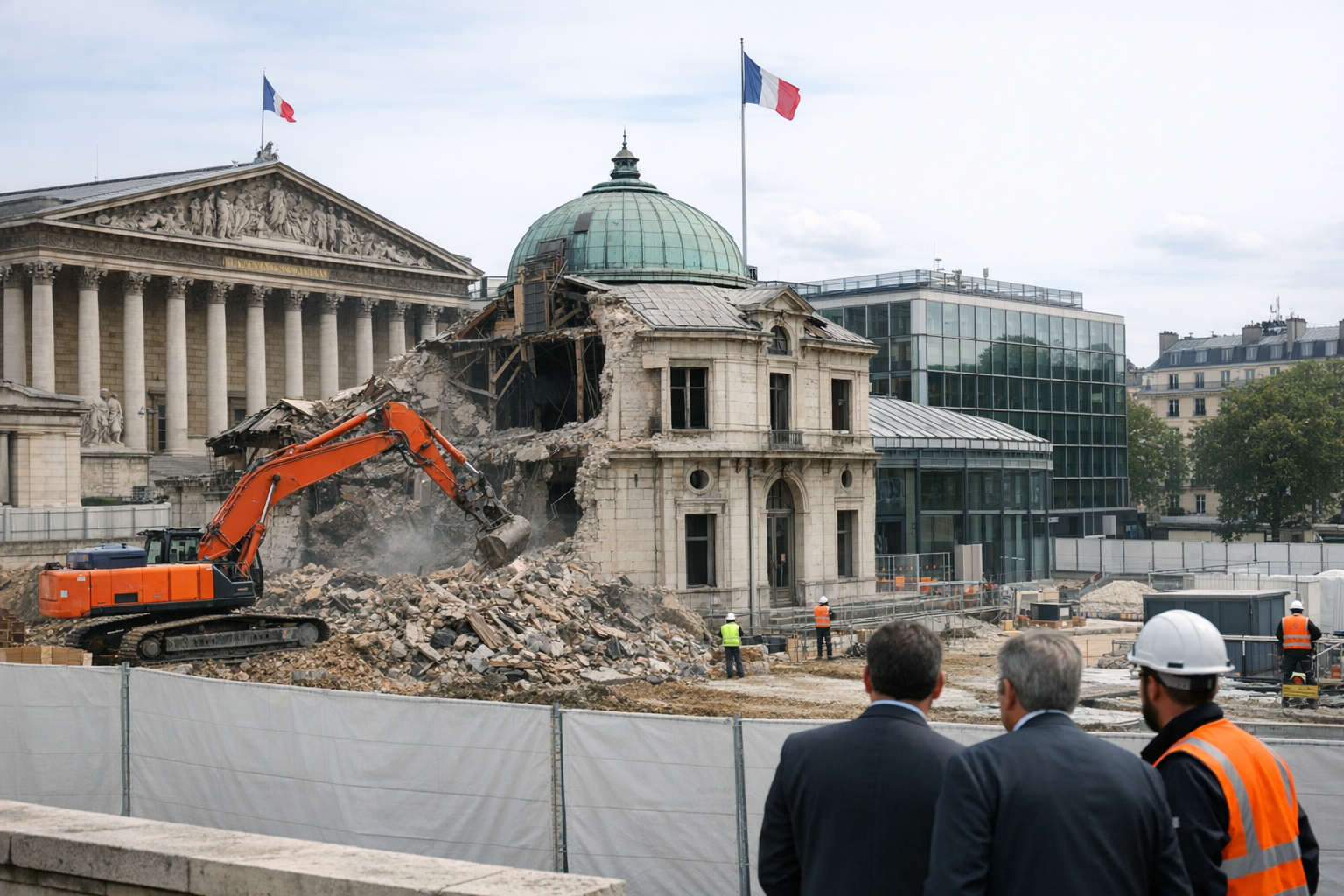 53 millions pour démolir un bâtiment de 1888 : la rénovation du pavillon d’accueil de l’Assemblée nationale au cœur d’une bataille politique