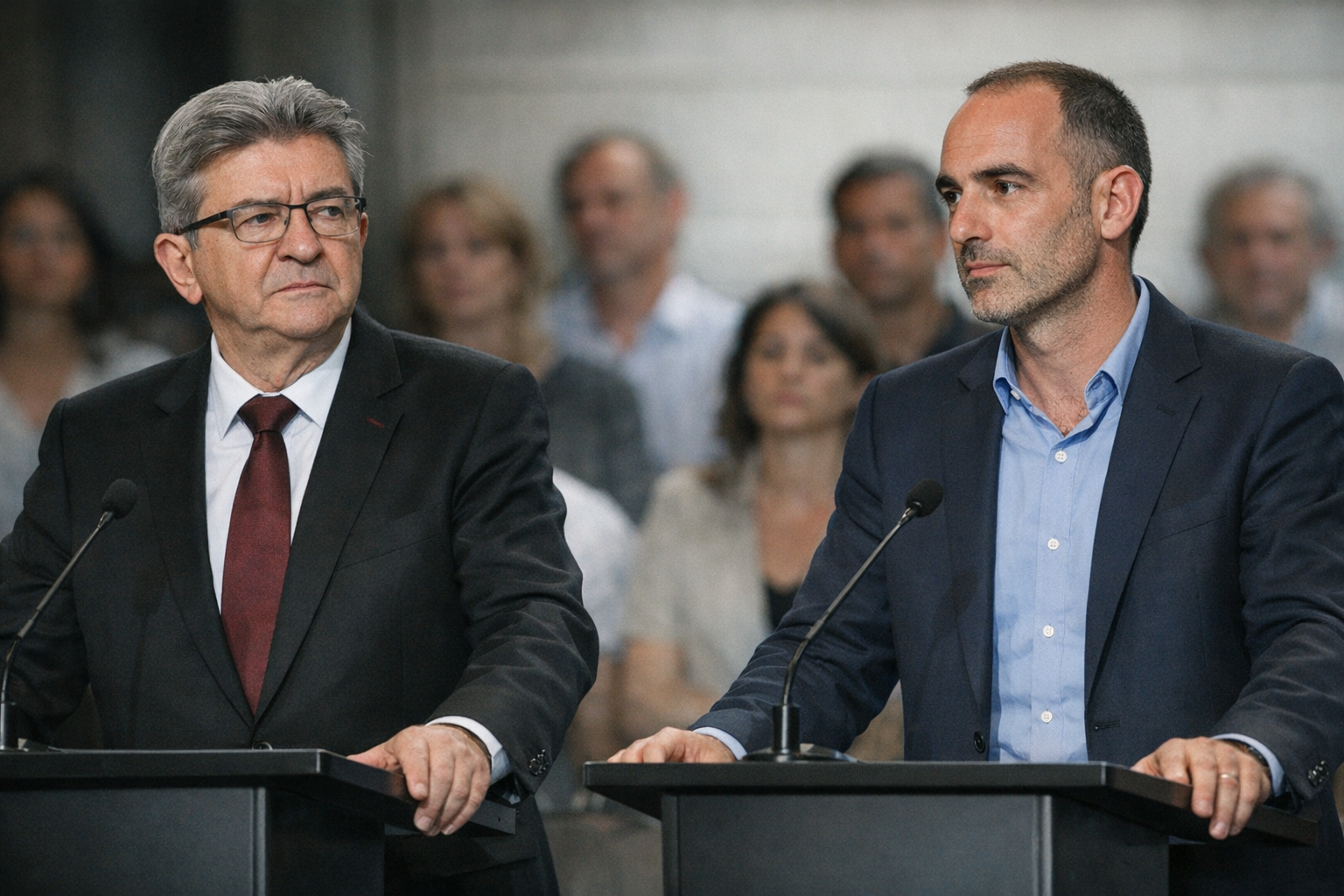 Duel asymétrique à gauche : Mélenchon face à Glucksmann 1 Duel asymétrique à gauche : Mélenchon face à Glucksmann