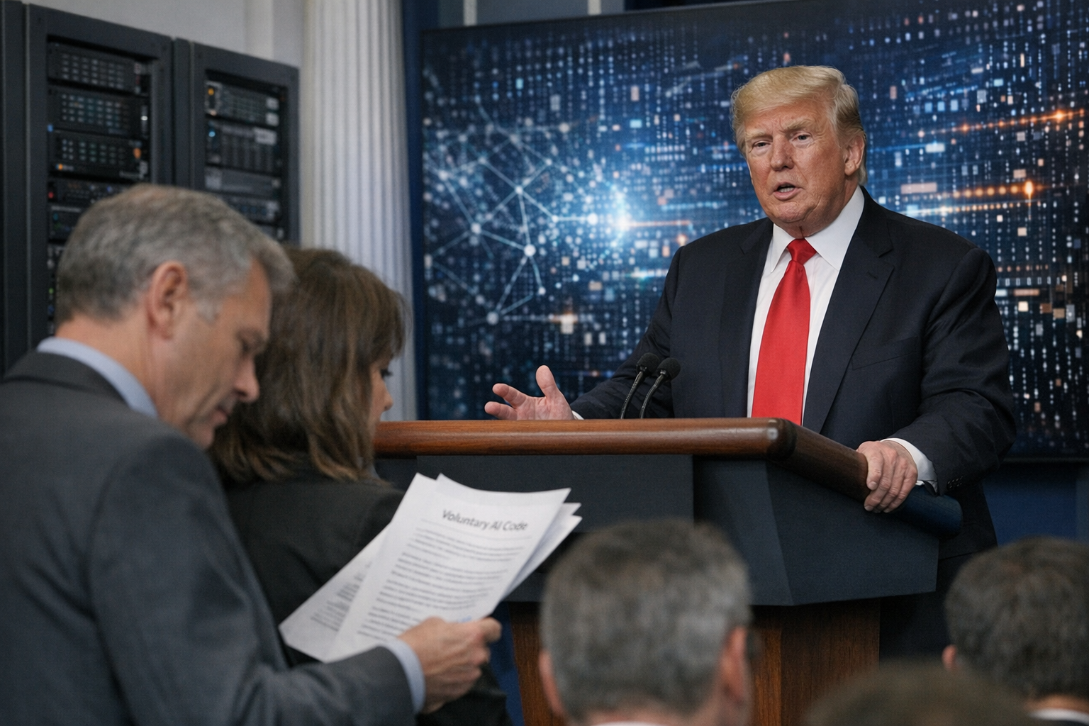 Trump pousse les géants de l'IA vers une auto-régulation volontaire, mais des doutes persistent