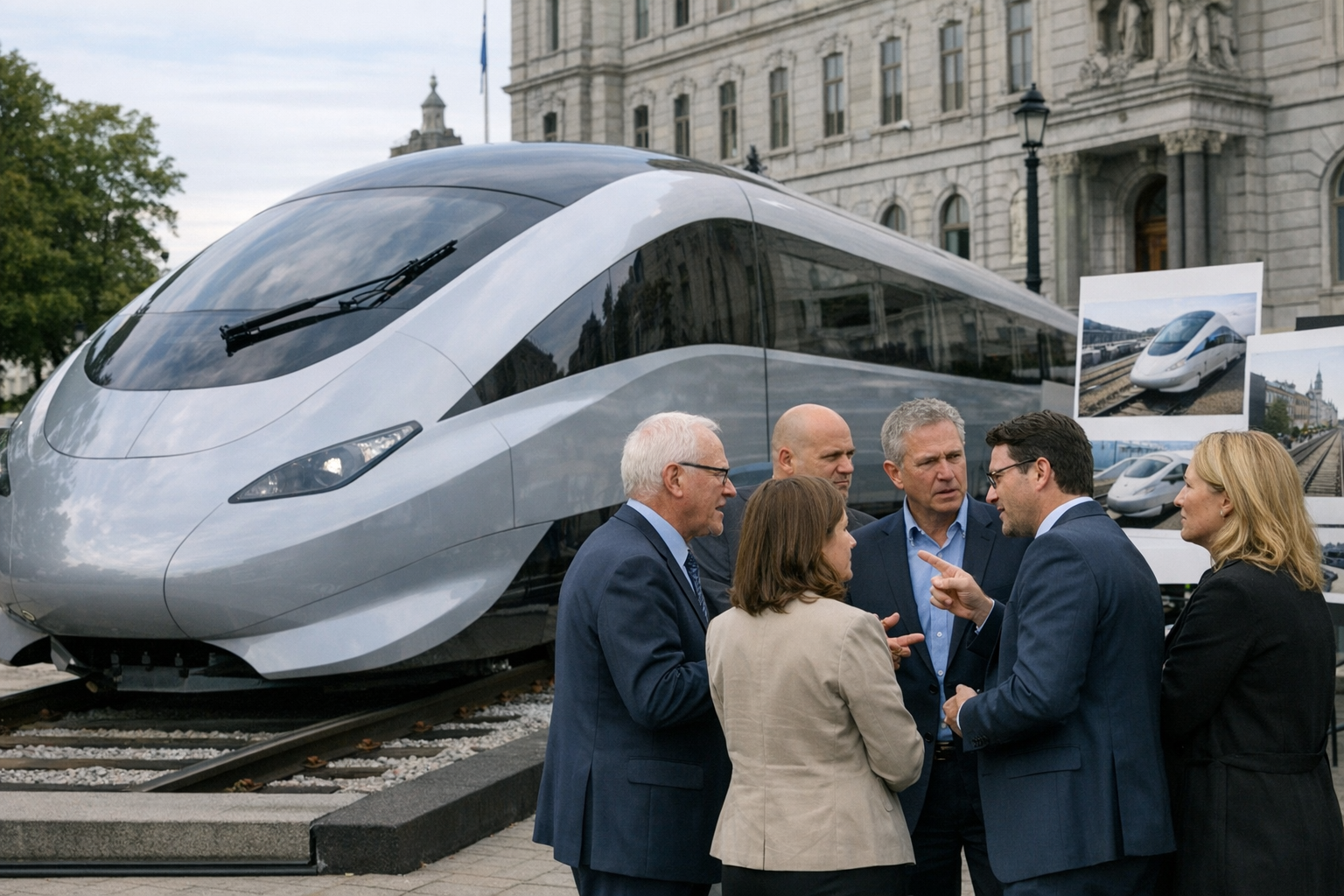 Le TGV fédéral s'impose au cœur de la campagne québécoise 1 Le TGV fédéral s'impose au cœur de la campagne québécoise