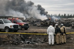 Explosion et incendie à la base de Wainwright : des morts et des blessés