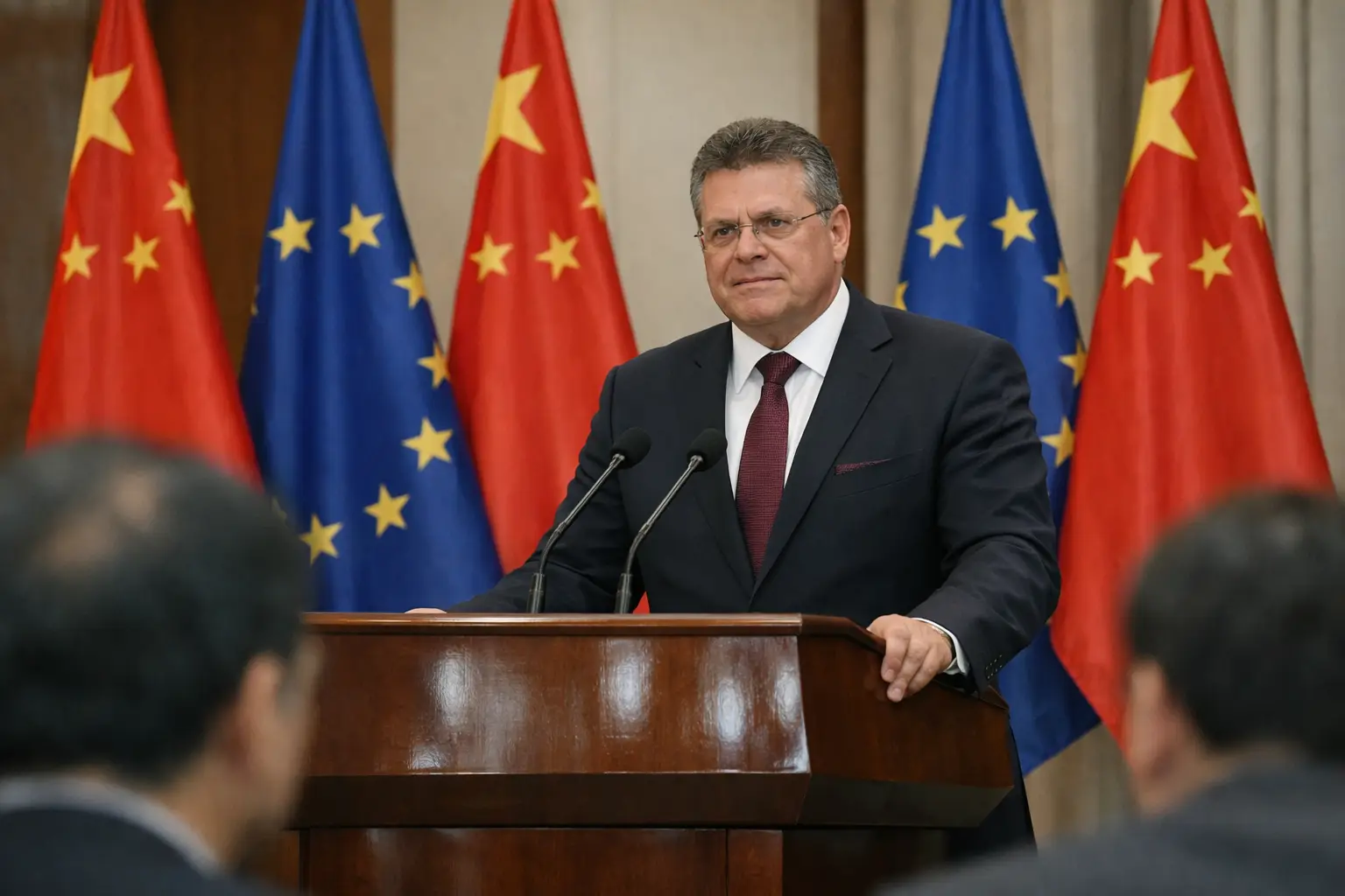 Pékin prévient l'Europe: éviter une spirale commerciale lors de la visite de Sefcovic